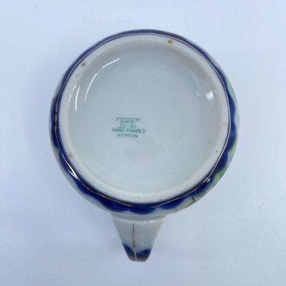 vintage nippon creamer and lidded sugar hand painted floral design gold decorati - Picture 15 of 16